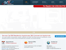 Tablet Screenshot of mkappliancerepair.com